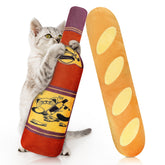 CiyvoLyeen 2PCS Catnip Toy, Bread Wine Bottle Cat