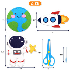CiyvoLyeen Space Sewing Kit for Kids, Solar System DIY Activity Craft