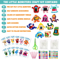 Little Monsters Craft Kit Set of 12 Sewing Kits