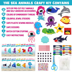 Sea Animals Sewing Kit Set of 12