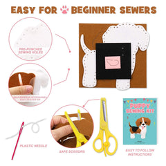 CiyvoLyeen Puppy Craft Kit Kids DIY Crafting and Sewing Set for Kids Age 8 9 10 11 12