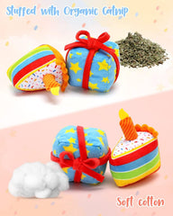 6Pcs Birthday Themed Catnip Toys
