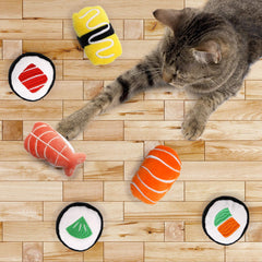 CiyvoLyeen 6 Pack Sushi Cat Toys with Catnip