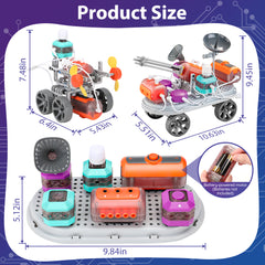 201PCS Circuit Board for Kids 110 Projects STEM Science Kit for Boys 8-14