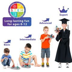 201PCS Circuit Board for Kids 110 Projects STEM Science Kit for Boys 8-14