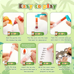 Color Science Activity DIY Craft for Kids Ages 5-10 Years Animal Mask Painting Kit Color Mixing Gift (Green)