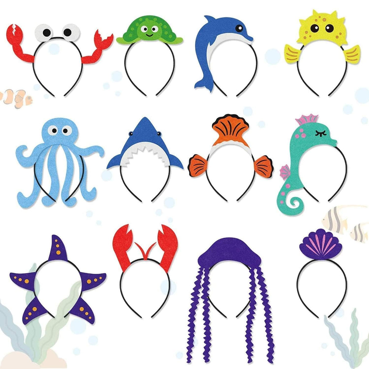 12Pcs Sea Animal Party Headbands