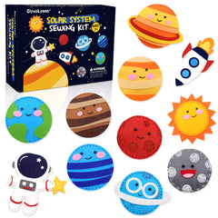 CiyvoLyeen Space Sewing Kit for Kids, Solar System DIY Activity Craft