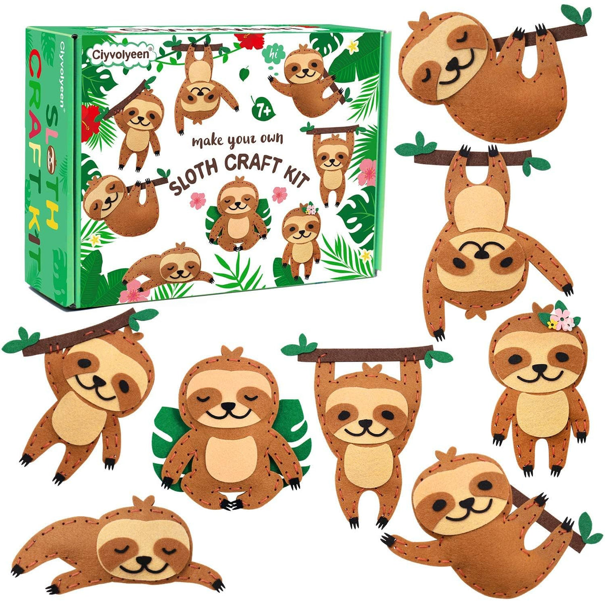 CiyvoLyeen Sloth Sewing Craft Kit for Kids