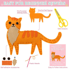 CiyvoLyeen Cat Sewing Kit for Kids 12PCS, Creative Craft  and Gift Ideas