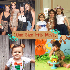 Jungle Safari Animals Ears Headbands 8PCS