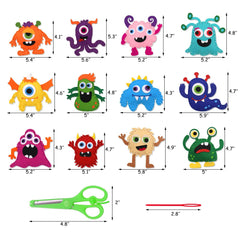 Little Monsters Craft Kit Set of 12 Sewing Kits