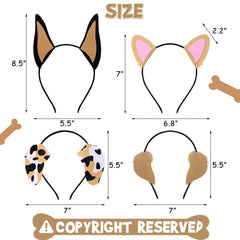 CiyvoLyeen 15 PCS Puppy Dogs Ear Headbands for Dogs Party