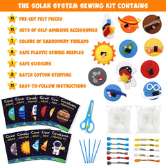 CiyvoLyeen Space Sewing Kit for Kids, Solar System DIY Activity Craft