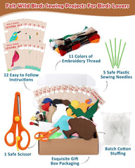 Wild Birds Sewing Craft Kit Set of 12