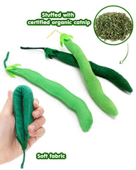 4PCS Green Bean Catnip Toys