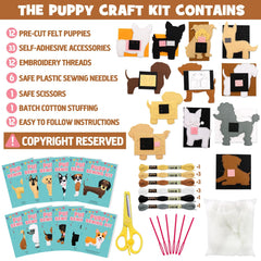 CiyvoLyeen Puppy Craft Kit Kids DIY Crafting and Sewing Set for Kids Age 8 9 10 11 12