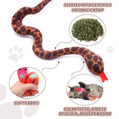 CiyvoLyeen Set of 3 Snake Catnip Toys Kitten Supplies