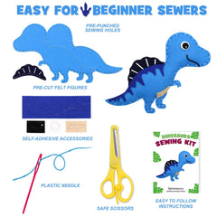 CiyvoLyeen Dinosaur Sewing Craft Kit DIY Kids Craft and Sew Set