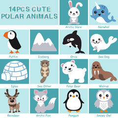 CiyvoLyeen Polar Animals Sewing Kit for Kids, 14PCS  DIY Educational Gift for Boys and Girls