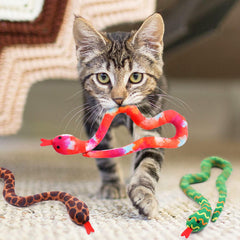 CiyvoLyeen Set of 3 Snake Catnip Toys Kitten Supplies